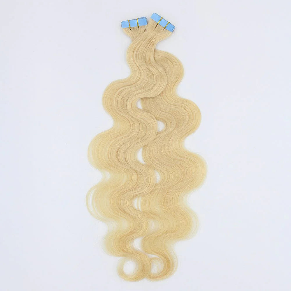 Blonde Cambodian wavy tape ins